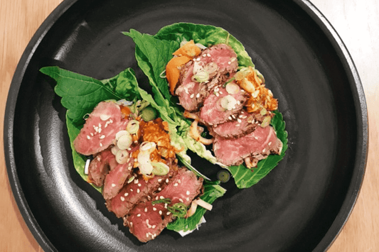 Chilli and Garlic Crusted Beef Tenderloin Ssam