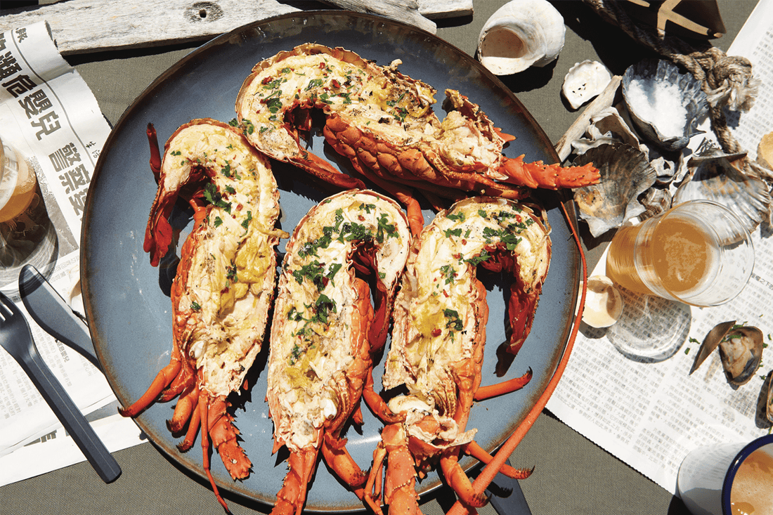 Grilled Lobster with Garlic-Parsley Butter