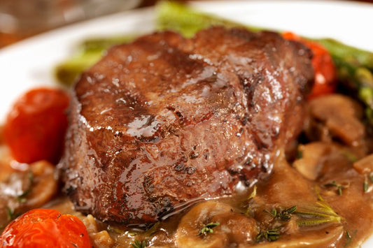 Grilled Tenderloin Steak with Mushroom Sauce