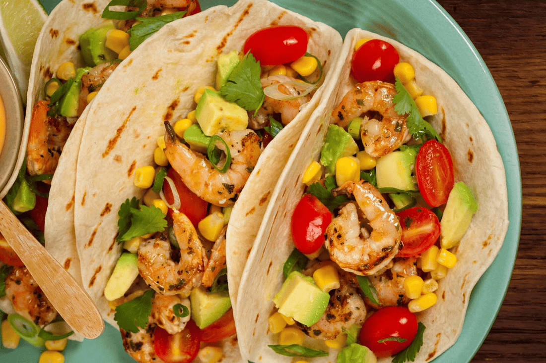 Lime & Garlic Prawn Tacos