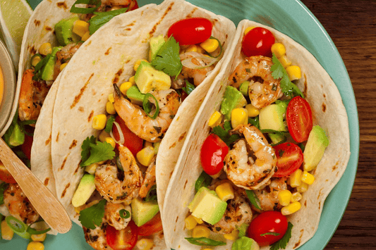 Lime & Garlic Prawn Tacos