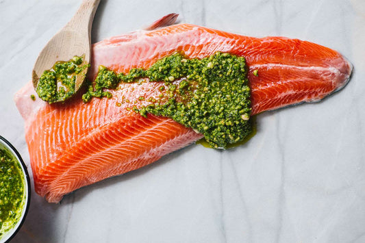 Pesto Crusted Salmon Side