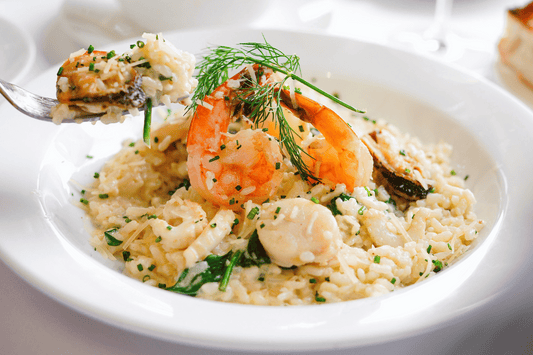Prawn Risotto with Parmesan Crisp