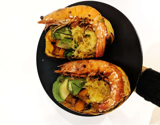 Prawn Spaghetti Squash Buddha Bowls