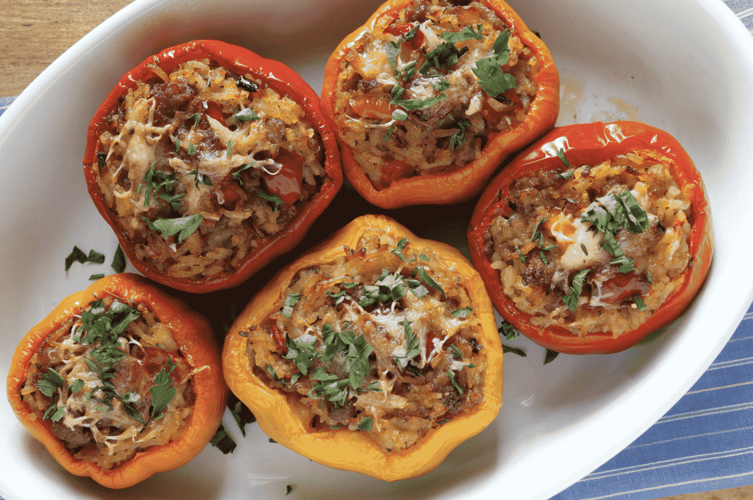Seafood Stuffed Capsicums