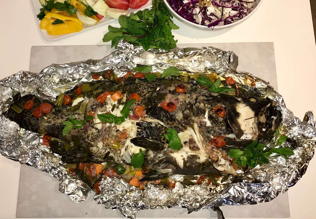 Vegetable Stuffed Groper