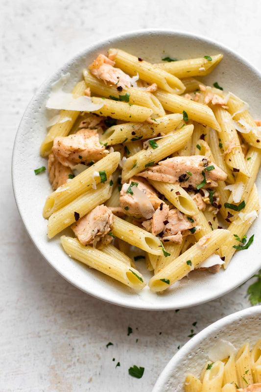 Garlic Salmon Pasta