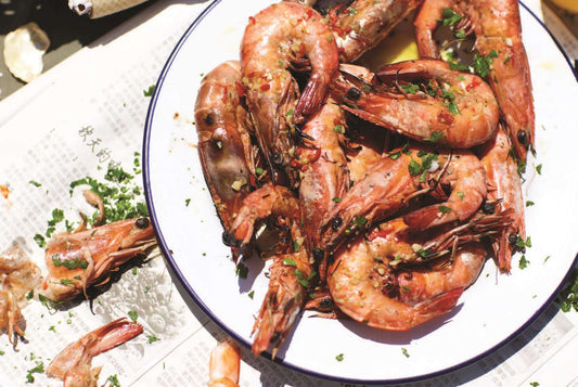 Grilled Prawns with Garlic Butter