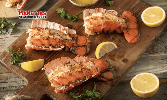 Lobster Tails with Lemon Sauce and Butter