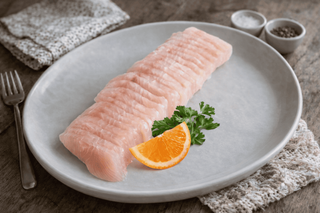 Orange & Mint Kingfish Sashimi